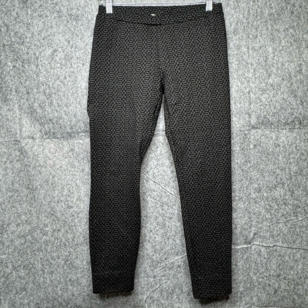 JOIE Keena Printed Pants in Charcoal Heather w/ Caviar- Sz S‎